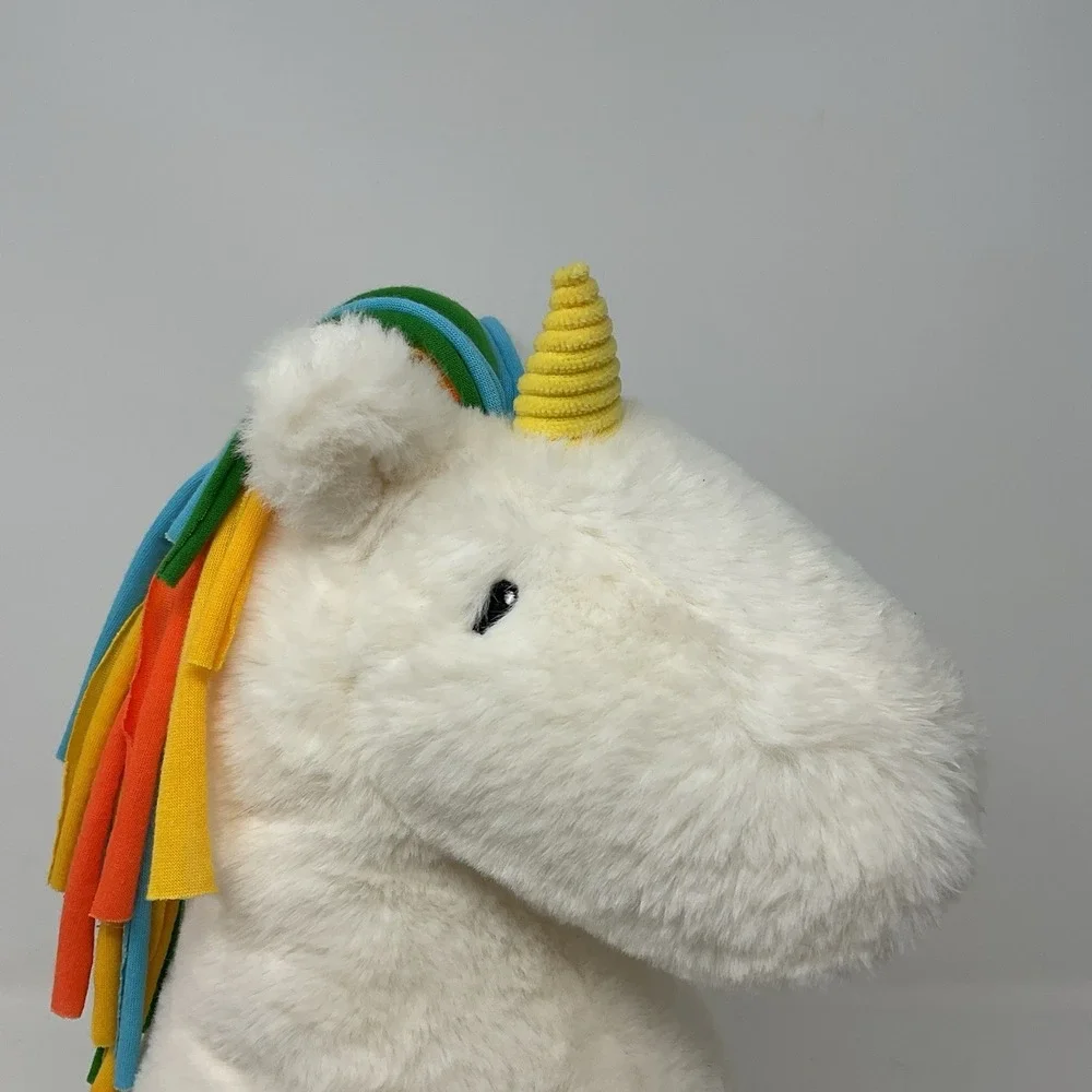 Giggle Scape‎ Target Unicorn White Plush Stuffed Animal Rainbow Mane